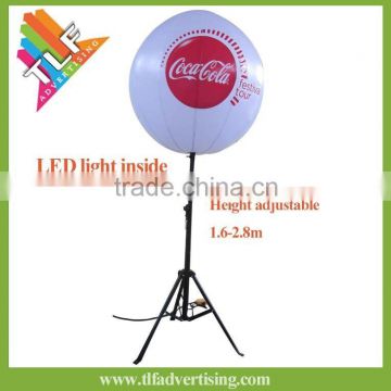 Street tripod inflatable RGB LED light balloon for advertising