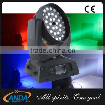 LED disco light high power 36*10w 4in1 rgbw dmx Zoom Wash beam led moving head stage light