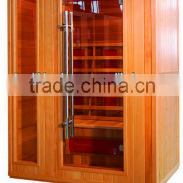 3 person home family use hemlock solid wood powerful infrared home mini sauna