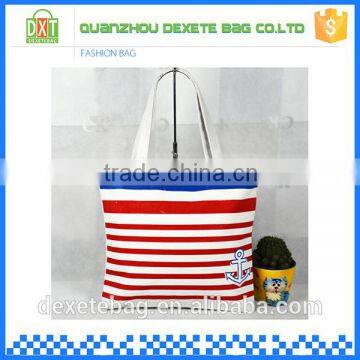 High quality cheap reusable stripes large capacity canvas grocery bags