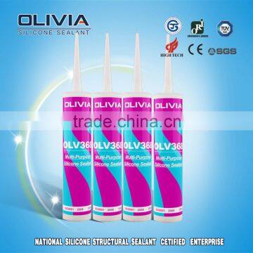 Fast curing GP acetic silicone sealant cartridge OLV368