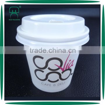 dispoasable paper 100ml coffee cup with lid