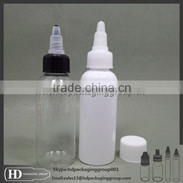 30ml 60ml 120ml pet twist cap plastic bottles with twist cap,plastic e liquid twist cap dropper bottle