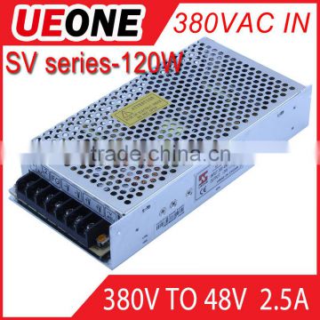 Hot sale 120w 380VAC to 48VDC 2.5A switching power supply