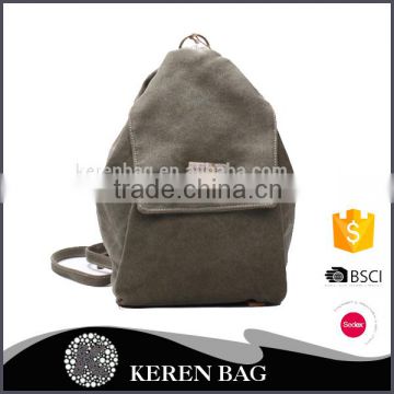 China Manufacturer fashion canvas vintage custom leather backpack