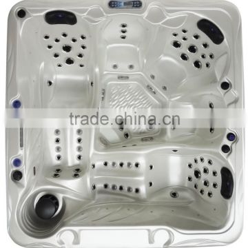 5 seats party relax aqua outdoor spa bathtub with led light