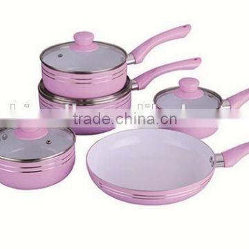 9pcs Aluminum ceramic coating cookware set