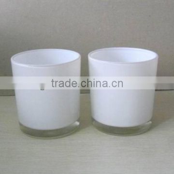 white glass candle holder votive glass candle holder
