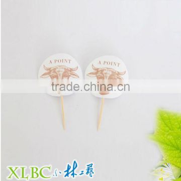 Decorative party pick with ox head