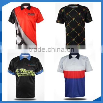 custom team cricket jerseys club racing polo shirts sublimated quick dry polo