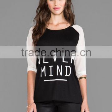 two-color long sleeve t-shirt