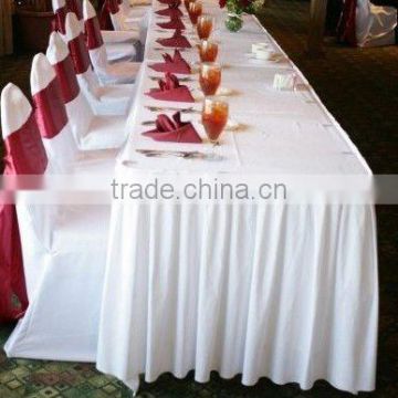 wedding polyester jersey stretch table skirting and banquet chair covers