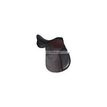Horse jumping saddle with changeable iron gullet
