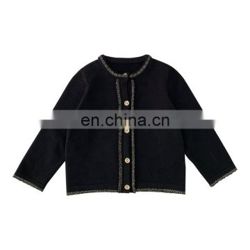 6470/Spring fashion latest elegant soft girl cardigan coat knit cotton high quality girls jacket