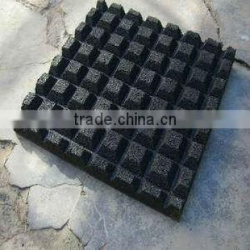 V-groove rubber tile for amusement park