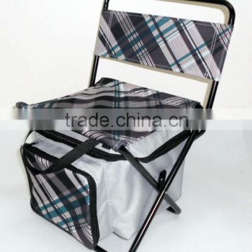 Foldable camping cooler chair