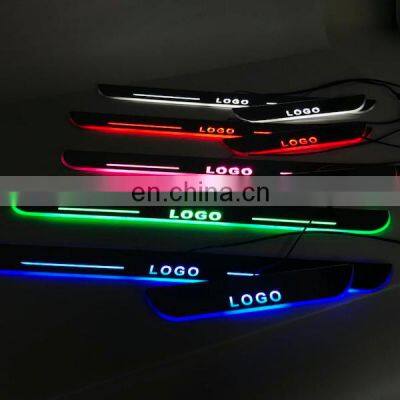 car Door Sill side step welcome Plate Strip moving light led door scuff for kia sorento other exterior accessories