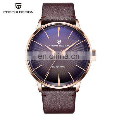 PAGANI DESIGN 2770 Men Fashion Automatic Mechanical Watches Leather Strap Auto Date Calendar Wristwatch