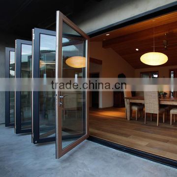 Wanjia factory wholesale glass accordion doors