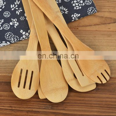 Amazon Top Seller Wholesale High Quality Customized Multi-purpose Kitchen Accessories Bamboo Spatula Utensils Cookware Sets