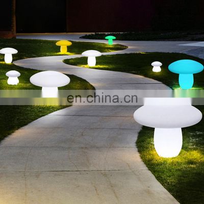 mushroom glowing Garden Home Landscape Holiday Outdoor Decoration Solar Powered led ball sphere stone light lamp