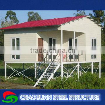 prefabricated luxury steel frame house/sandwich panel sip house/ cheap prefab steel structure house