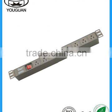 19'' American type 8 ways Clever PDU with Double break switch