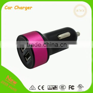 Double Speed Fast Charge Output Dc 5v 2.4a Universal Portable Dual Port Micro Usb Car Charger For Oem Factory Wholesale