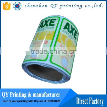 colorful printing adhesive roll label sticker,customized logo sticker printed