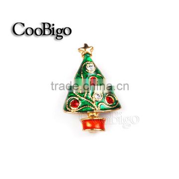 Fashion Jewelry Rhinestone Christmas Tree Pin Brooch Christmas Party Promotion Gift Apparel Accessories