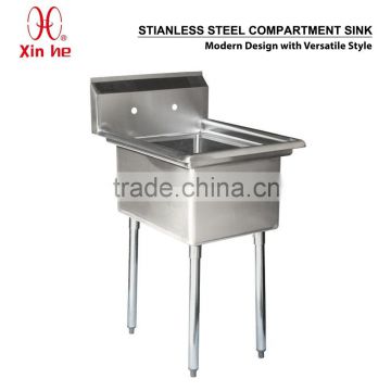 1 One Bowl Commercial Stainless Steel Compartment Sink for Restaurant Kitchen