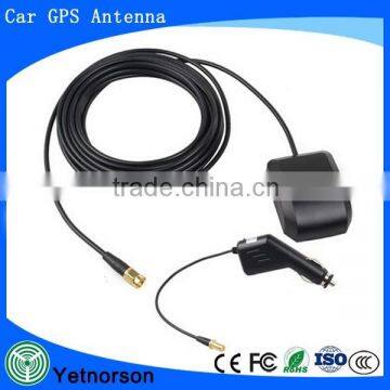 GPS antenna with navigation car charger transmit amplifier