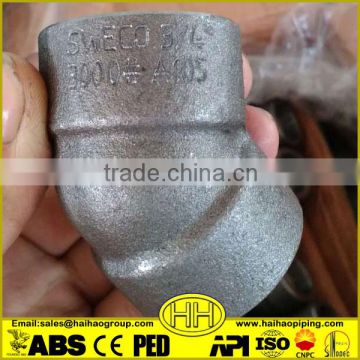SW 3000# ANSI A105 45 Degree Pipe Socket Weld Elbow