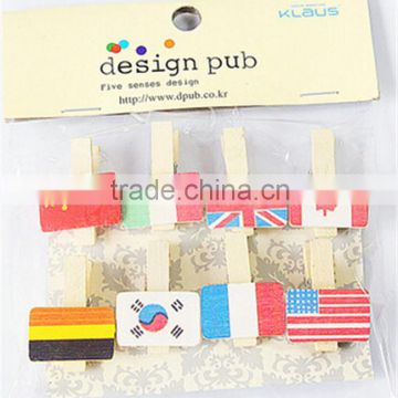Small wood clip children's memo clip to clip the photo household daily/flag PN6363
