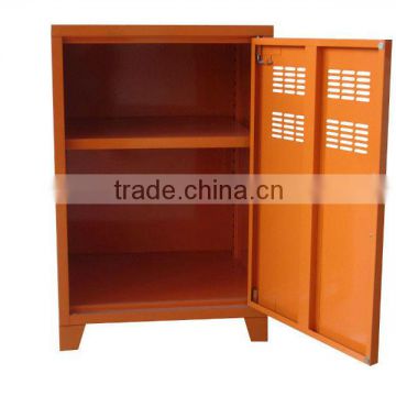 orange-yellow vertical file cabinet