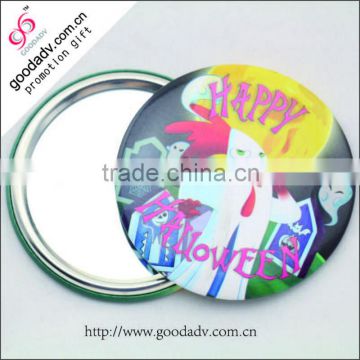 (58/75MM)Fancy gifts cheap round mirror tin