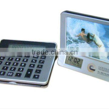 3 in 1 multifunction photo frame with calculator clock