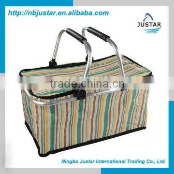 Hot Sales High Quality Aluminum Handle Foldable Shopping Basket