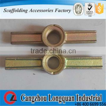 Building construction material threaded jack nuts