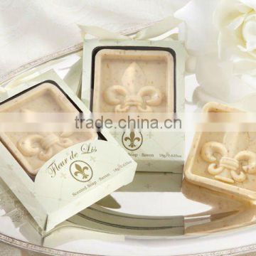 Scented flower-de-luce soap for wedding favors