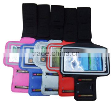 Adjustable pu leather sport armband phone case for Samsung S7