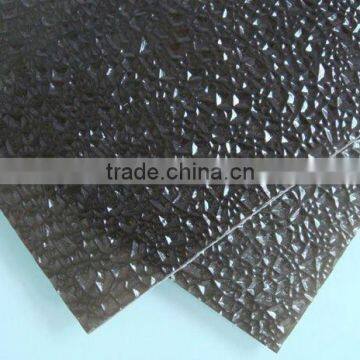 bronze embossed pc polycarbonate sheet for skylight designs