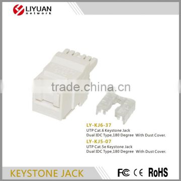 LY-KJ5-07 China Export Colourful Cat5e RJ45 UTP/STP Network Keystone Jack for Lan Cable Factory Price