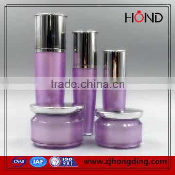 wholesale mushroom luxury acrylic bottle purple color pump bottle 30ml 50ml 100ml classic plastic bottle