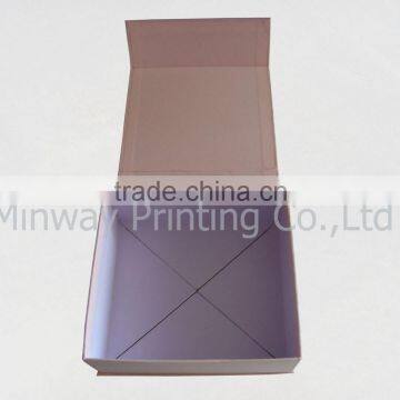 Hot sale Pink color Folding box falt folding box floding paper box packaging for gift promotion with OEM