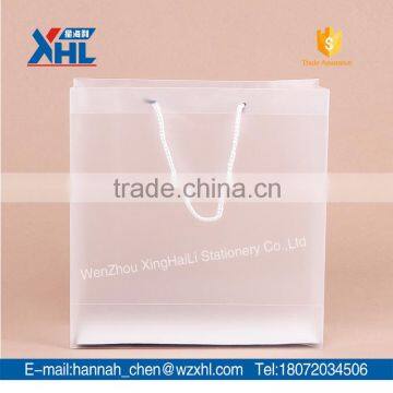 transparent twill pp shopping bag with rope handle