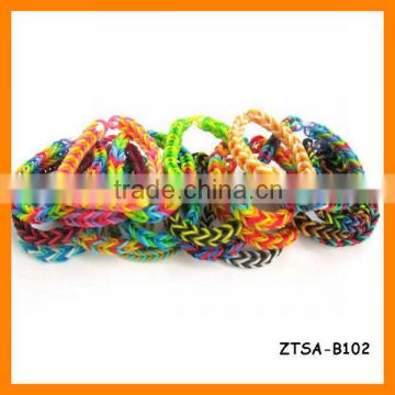 Latest Colorful Loom DIY Bands Rubber Bracelet ZTSA-B102