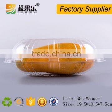 Disposable Plastic Mango Packing Box with fruit shape