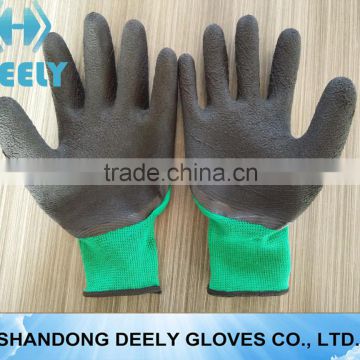 EN388 outside 13 gauge nylon and inner 7 gauge acrylic double liner 3/4 coated foam latex gloves thermal