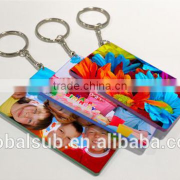 Photo Printing Sublimation Polymer Key Ring Promotional Key Chains